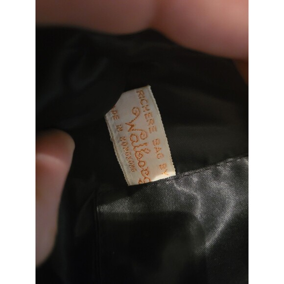 1950s Richere Bag By Walborg Black Beaded & Sequins Clutch Purse Metal strap - Picture 6 of 11